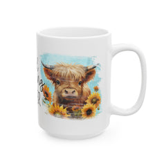 Good Morning Heifer Ceramic Mug, (11oz, 15oz)