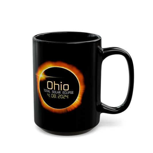 Ohio Total Solar Eclipse Black Mug (11oz, 15oz)