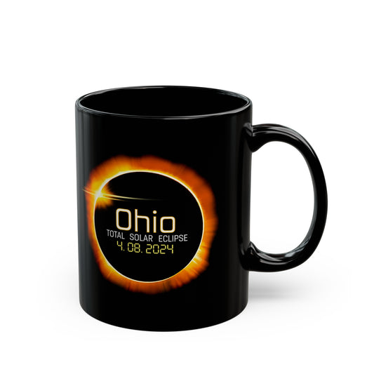 Ohio Total Solar Eclipse Black Mug (11oz, 15oz)