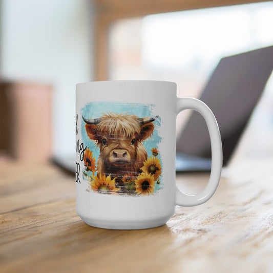 Good Morning Heifer Ceramic Mug, (11oz, 15oz)