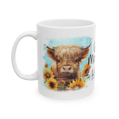 Good Morning Heifer Ceramic Mug, (11oz, 15oz)