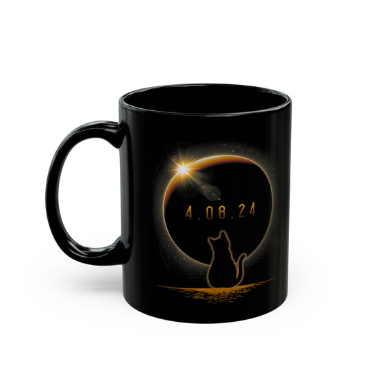 Solar Cat Black Mug (11oz, 15oz)