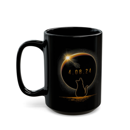 Solar Cat Black Mug (11oz, 15oz)