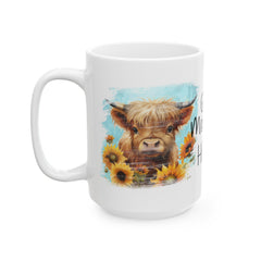 Good Morning Heifer Ceramic Mug, (11oz, 15oz)