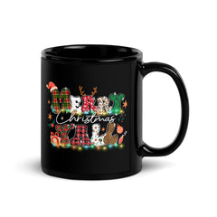 Merry Christmas Yall Black Glossy Mug