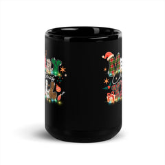 Merry Christmas Yall Black Glossy Mug