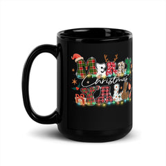 Merry Christmas Yall Black Glossy Mug