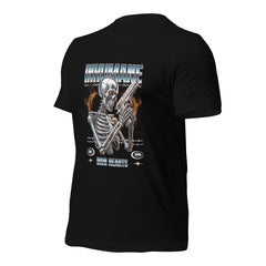 Iron-bone-skeleton-holding-a-weapon t-shirt