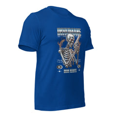 Iron-bone-skeleton-holding-a-weapon t-shirt