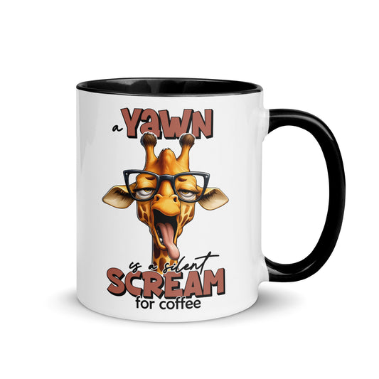 Yawn is a Silent Scream for Coffee Mug