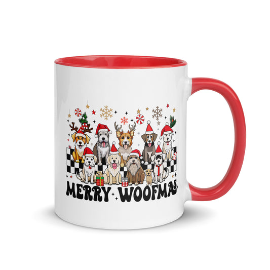 Merry Woofmas Mug with Color Inside