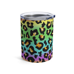 Rainbow Gold Leopard Tumbler 10oz