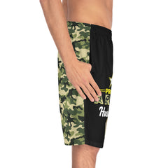 Proud Army Husband Camoflauge Back Board Shorts