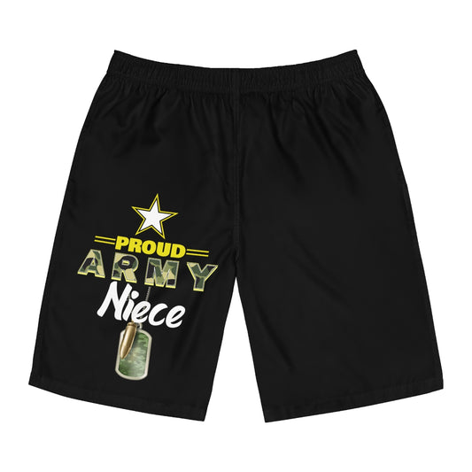 Proud Army Niece Camoflauge Back Board Shorts