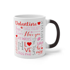 Valentine Day Color Changing Mug - Magic Mug - Unique Coffee Mug - Ceramic Coffee Mug - Valentines Day Mug - Best Friend Gift