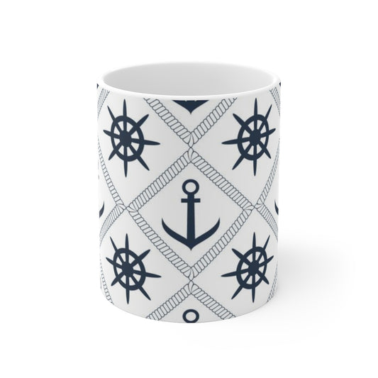 Anchor And Steering Wheel Mug