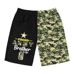 Proud Army Brother In Law Board Camoflauge Shorts