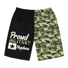 Proud Military Nephew Camoflauge Board Shorts