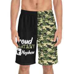 Proud Military Nephew Camoflauge Board Shorts