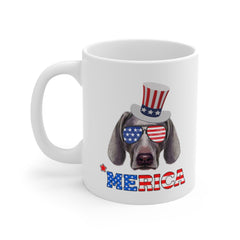 Weimaraner White Ceramic Mug