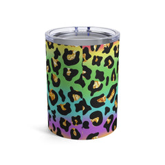 Rainbow Gold Leopard Tumbler 10oz