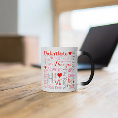 Valentine Day Color Changing Mug - Magic Mug - Unique Coffee Mug - Ceramic Coffee Mug - Valentines Day Mug - Best Friend Gift