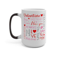 Valentine Day Color Changing Mug - Magic Mug - Unique Coffee Mug - Ceramic Coffee Mug - Valentines Day Mug - Best Friend Gift