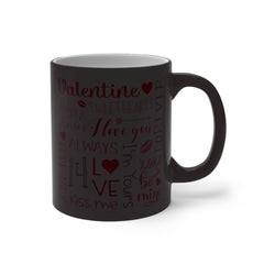 Valentine Day Color Changing Mug - Magic Mug - Unique Coffee Mug - Ceramic Coffee Mug - Valentines Day Mug - Best Friend Gift