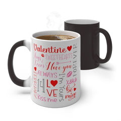 Valentine Day Color Changing Mug - Magic Mug - Unique Coffee Mug - Ceramic Coffee Mug - Valentines Day Mug - Best Friend Gift