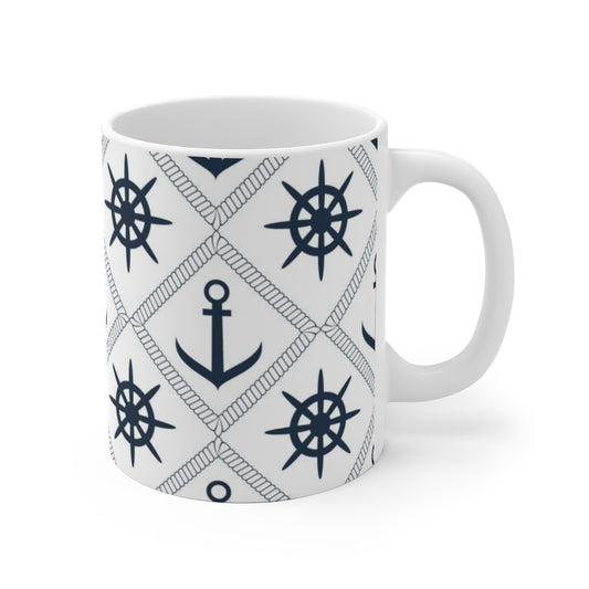 Anchor And Steering Wheel Mug