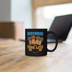 Happiness Has Four Legs Black mug 11oz Printify