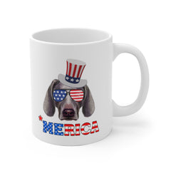 Weimaraner White Ceramic Mug