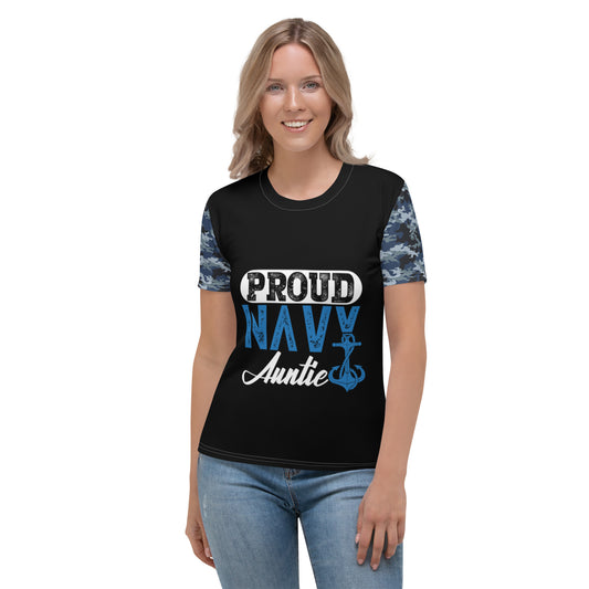 Proud Navy Auntie Women's T-shirt