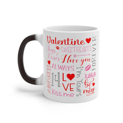 Valentine Day Color Changing Mug - Magic Mug - Unique Coffee Mug - Ceramic Coffee Mug - Valentines Day Mug - Best Friend Gift