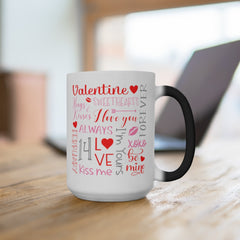 Valentine Day Color Changing Mug - Magic Mug - Unique Coffee Mug - Ceramic Coffee Mug - Valentines Day Mug - Best Friend Gift