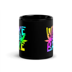 Wake and Bake Black Glossy Mug