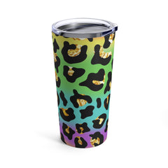 Rainbow Gold Leopard Tumbler 20oz