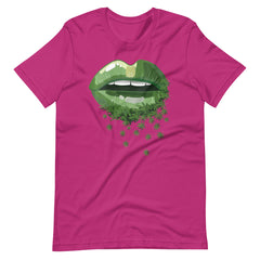 Womens-Funny-Sexy-Lips-Cannabis-Marijuana t-shirt