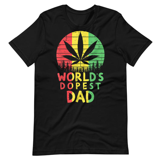 Mens-Worlds-Dopest-Dad-Rasta-Jamaican-Weed-t-shirt