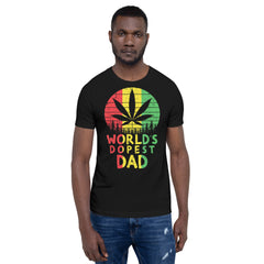 Mens-Worlds-Dopest-Dad-Rasta-Jamaican-Weed-t-shirt