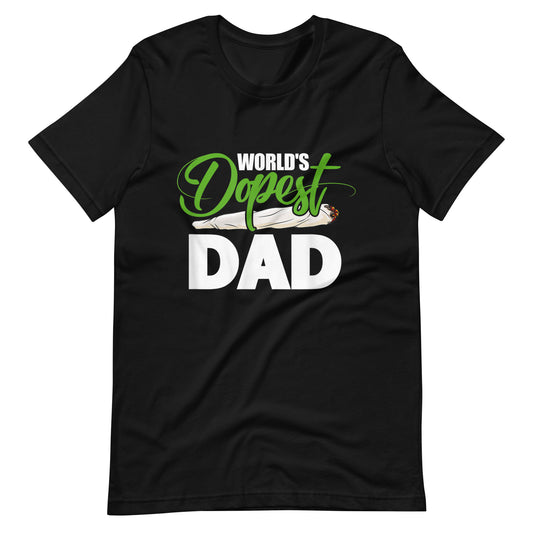 Mens-Worlds-Dopest-Dad-Cannabis-Marijuana- t-shirt