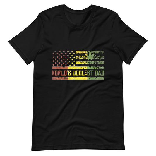 Mens-Worlds-Coolest-Dad-Weed-Marijuana-420-Stoner-t-shirt