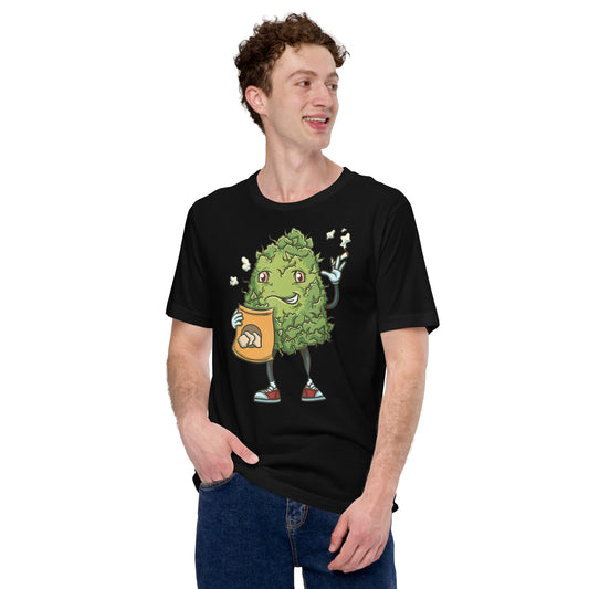 Waving-Marijuana-Bud-Funny- t-shirt