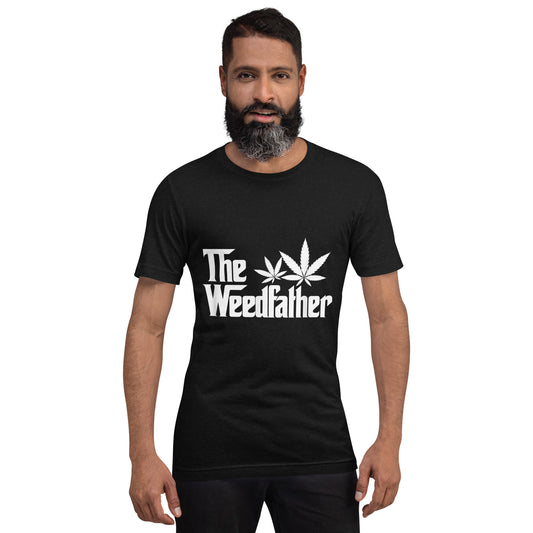 Mens-The-Weedfather-Funny-Cannabis-Weed-420-Dad-t-shirt