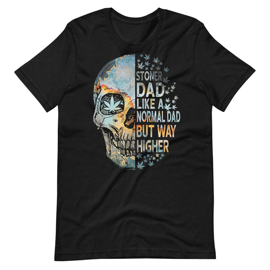 Funny-Weed-Skull-for-Stoner-Dad-t-shirt