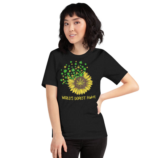 World Dopest Mom Sunflower t-shirt