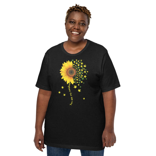 Womens-Sunflower-Cannabis-Weed t-shirt