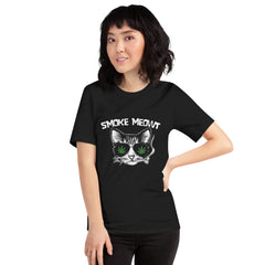 Smoke-Meowt-funny-kitty-Cat-Cannabis Unisex t-shirt