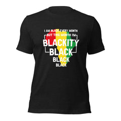 Blackity Black Black Color Print Unisex t-shirt