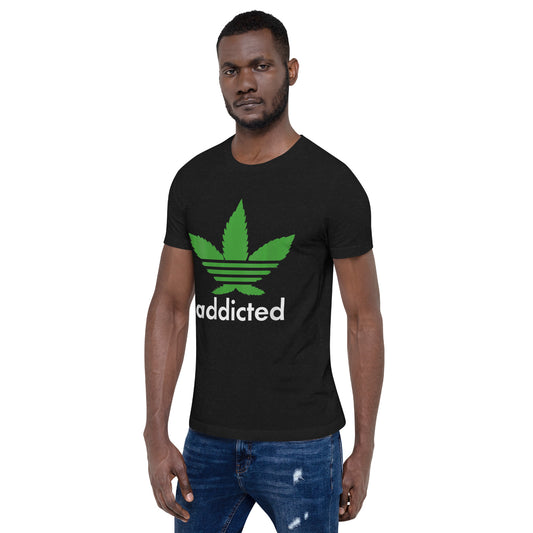 Addicted-to-weed-T-shirt-Novelty-Cannabis-Unisex t-shirt